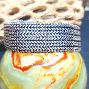 Sterling Silver Woven Bracelet 100g of Silver Bohemian brilliance
